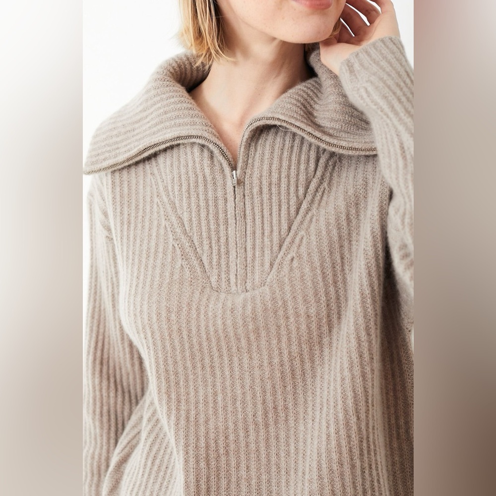 White + Warren Cashmere Luxe Half Zip